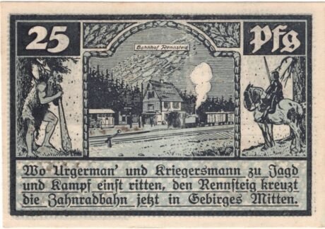 Реверс банкноты 25 fenigów (Niemcy)