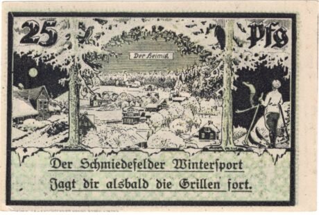 Реверс банкноты 25 fenigów (Niemcy)