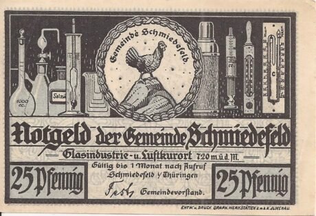 Аверс банкноты 25 fenigów (Niemcy) 1921