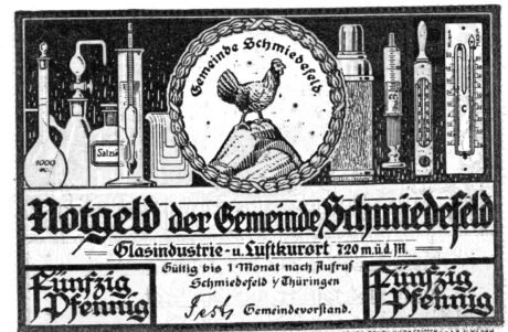 Аверс банкноты 50 fenigów (Niemcy) 1921