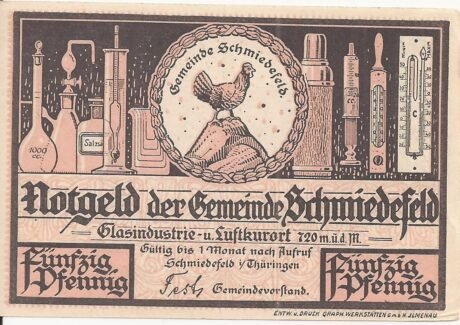 Аверс банкноты 50 fenigów (Niemcy) 1921