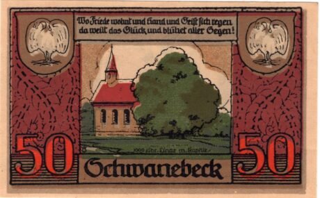 Реверс банкноты 50 fenigów (Niemcy) 1921