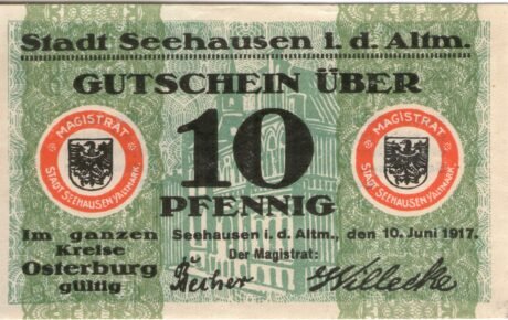 Аверс банкноты 10 пфеннигов (Германия) 1917 года