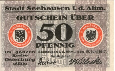 Аверс банкноты 50 пфеннигов (Германия) 1917 года