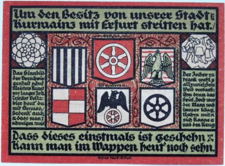 Реверс банкноты Moneta 50 fenigów z serii Dreyse (Niemcy) 1921