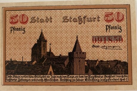 Реверс банкноты 50 fenigów (Niemcy) 1918