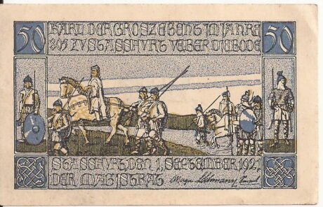 Реверс банкноты 50 fenigów (Niemcy) 1921