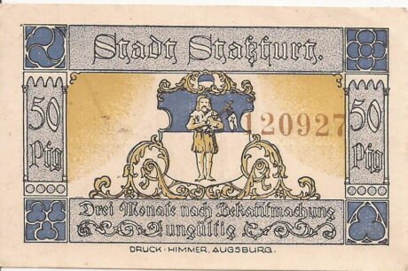 Аверс банкноты 50 fenigów (Niemcy) 1921