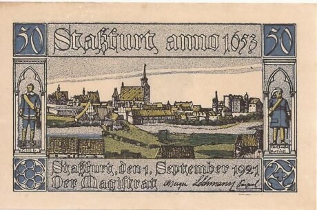 Реверс банкноты 50 fenigów (Niemcy) 1921