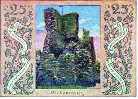 Реверс банкноты 25 fenigów (Niemcy) 1921