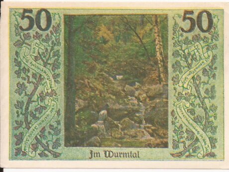 Реверс банкноты 50 fenigów (Niemcy) 1921