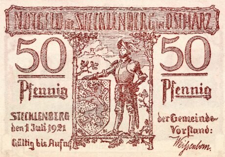Аверс банкноты 50 fenigów (Niemcy) 1921