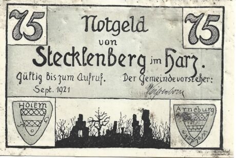 Аверс банкноты 75 пфеннигов (Германия)