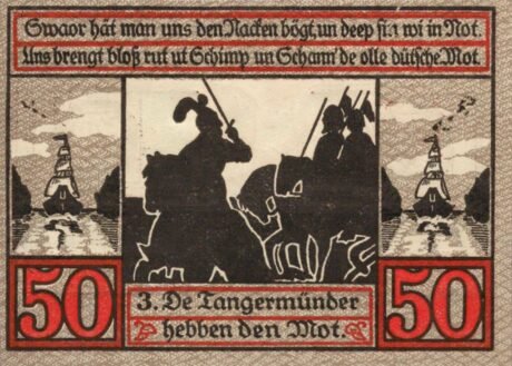 Реверс банкноты 50 fenigów (Niemcy) 1921