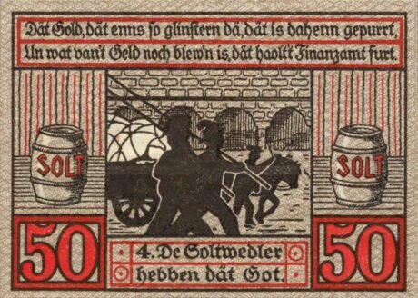 Реверс банкноты 50 fenigów (Niemcy) 1921