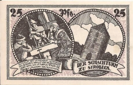 Реверс банкноты 25 fenigów (Niemcy)