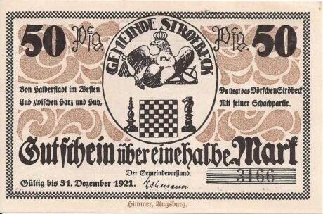 Аверс банкноты 50 fenigów (Niemcy)