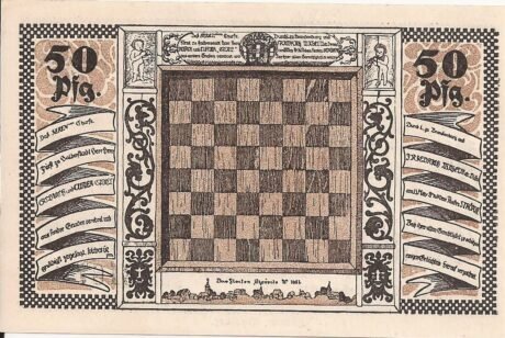 Реверс банкноты 50 fenigów (Niemcy)