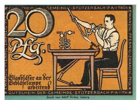 Реверс банкноты 20 fenigów (Niemcy) 1921