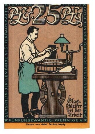 Реверс банкноты 25 fenigów (Niemcy) 1921