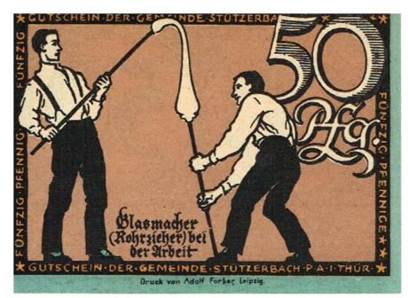 Реверс банкноты 50 fenigów (Niemcy) 1921