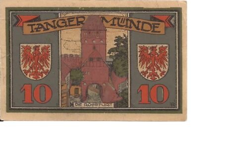 Реверс банкноты 10 fenigów (Niemcy) 1921