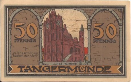 Реверс банкноты 50 fenigów (Niemcy) 1921