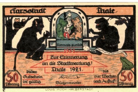 Аверс банкноты 50 fenigów (Niemcy) 1921