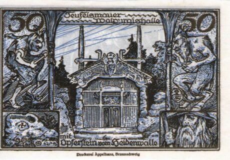 Реверс банкноты 50 fenigów (Niemcy) 1921