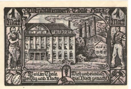 Реверс банкноты 100 fenigów (Niemcy) 1921