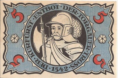 Реверс банкноты 5 fenigów (Niemcy) 1921