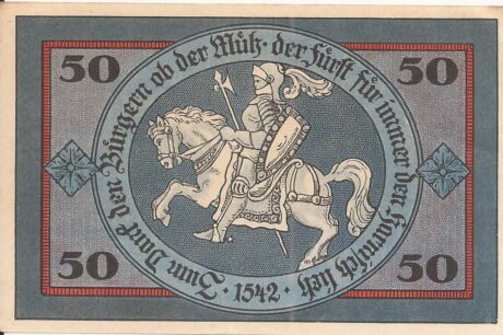 Реверс банкноты 50 fenigów (Niemcy) 1921