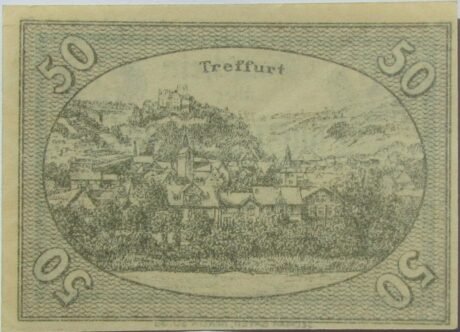 Реверс банкноты 50 fenigów Stadt-Sparkasse (Niemcy) 1920