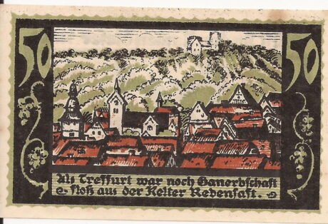 Реверс банкноты 50 fenigów (Niemcy) 1921