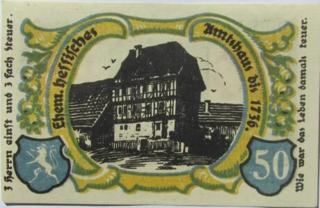 Реверс банкноты 50 fenigów (Niemcy) 1921