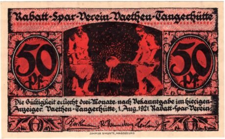 Аверс банкноты 50 пфеннигов Rabatt-Spar-Verein (Германия) 1921 года