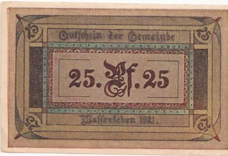 Аверс банкноты 25 fenigów (Niemcy)