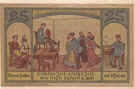 Реверс банкноты 25 fenigów (Niemcy)