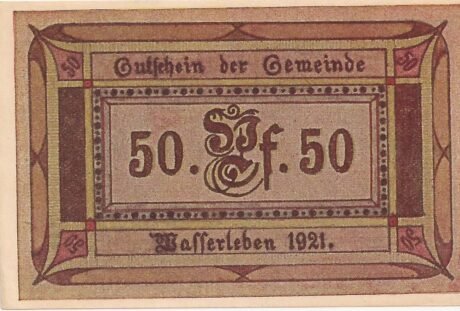 Аверс банкноты 50 fenigów (Niemcy)