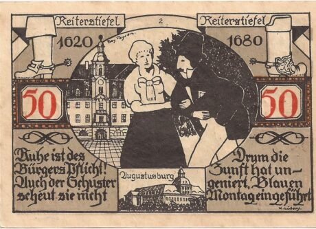 Реверс банкноты 50 fenigów (Niemcy) 1921