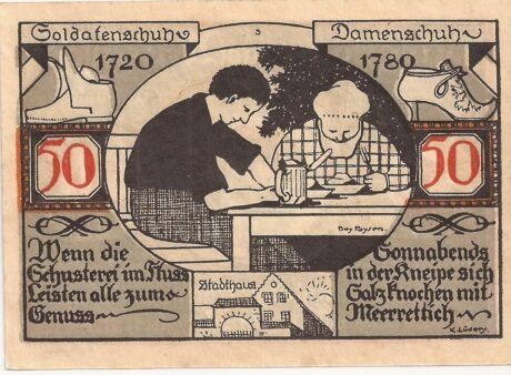 Реверс банкноты 50 fenigów (Niemcy) 1921