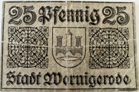 Реверс банкноты 25 fenigów (Niemcy) 1918