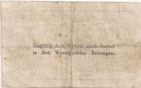 Реверс банкноты 25 fenigów (Niemcy) 1920