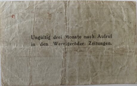 Реверс банкноты 50 fenigów (Niemcy) 1920