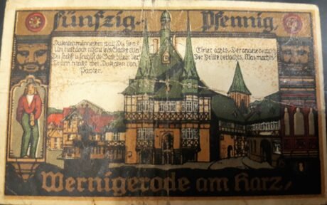 Реверс банкноты 50 fenigów (Niemcy) 1920