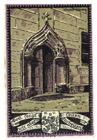 Реверс банкноты 50 Pfennig Lutherhalle; H (Германия) 1922 года