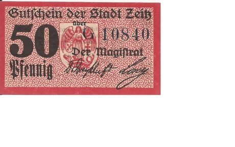 Аверс банкноты 50 fenigów (Niemcy)