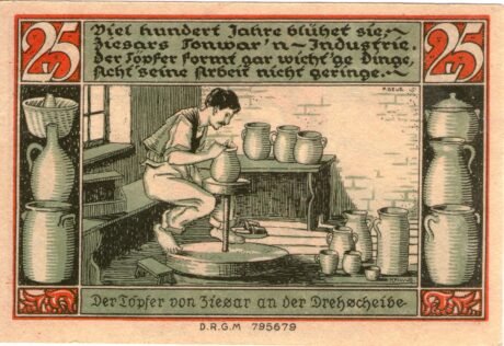 Реверс банкноты 25 fenigów (Niemcy)