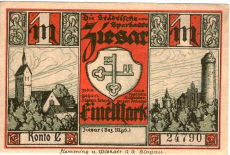 Аверс банкноты 1 марка (Германия)