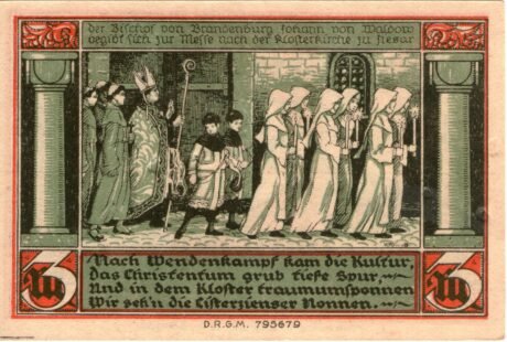 Реверс банкноты 3 marki (Niemcy)